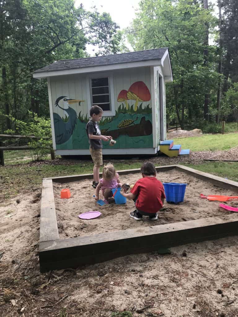 playing in the sandbox