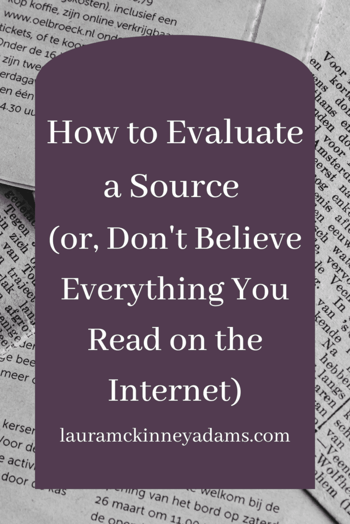 how to evaluate a source